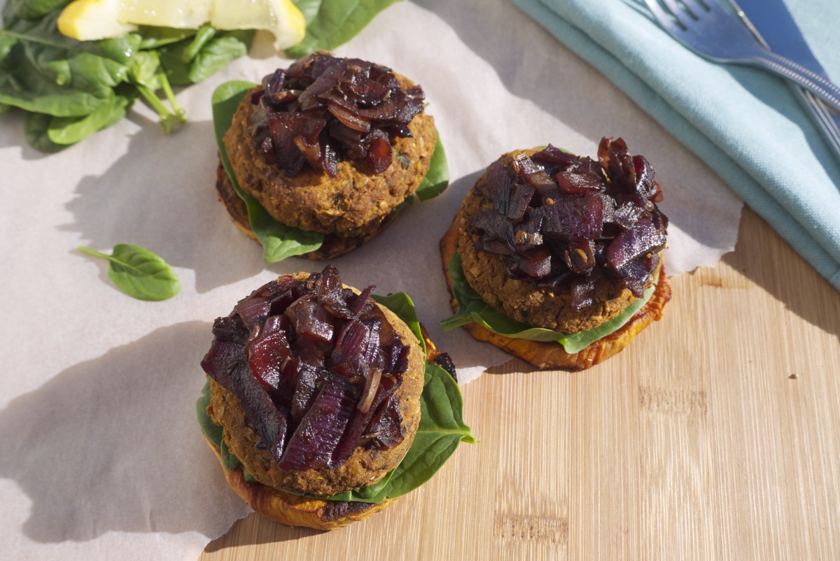 Sweet Potato and Chickpea Burgers