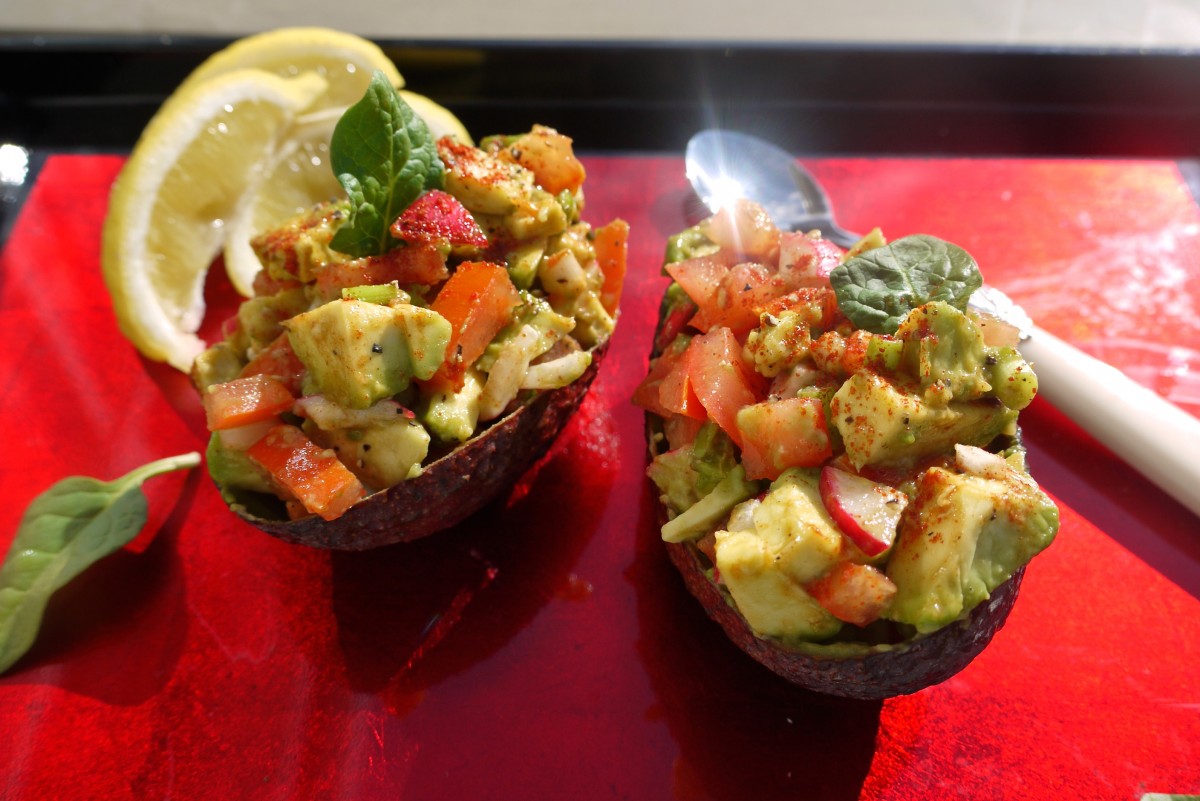 Spicy Salsa Avocado Boats