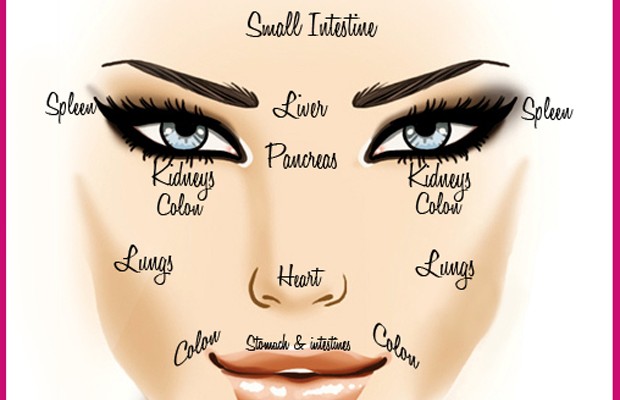 Chinese Medicine Face Chart