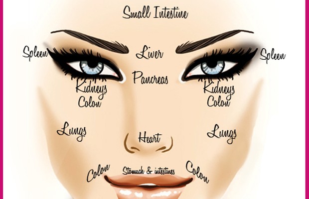 Chinese Medicine Face Reading Chart