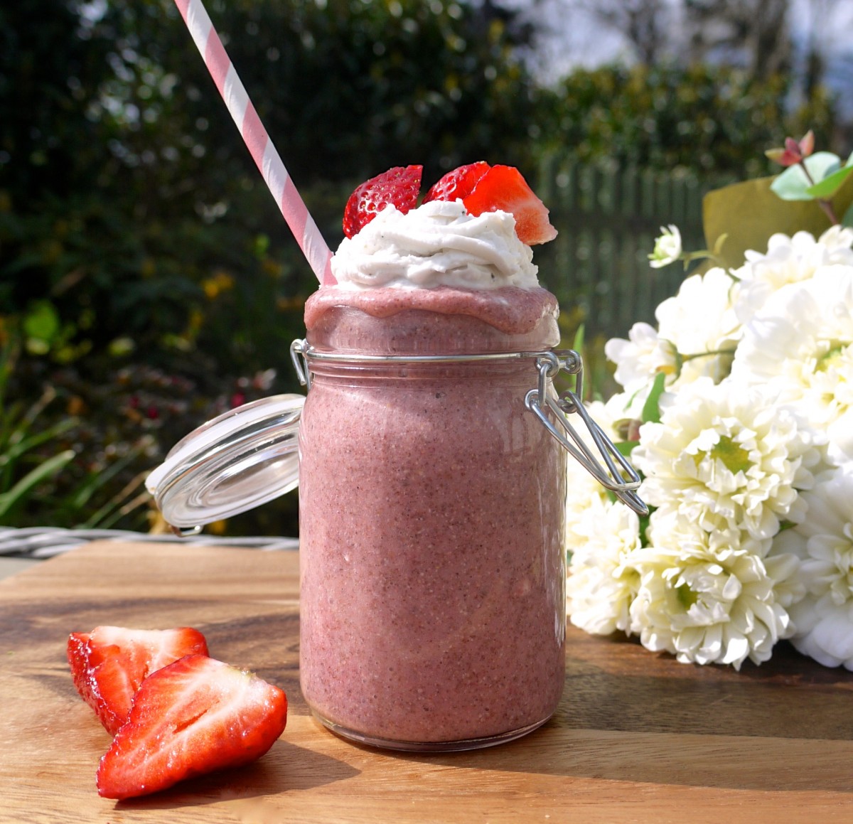 Strawberries and Cream Summer Shake