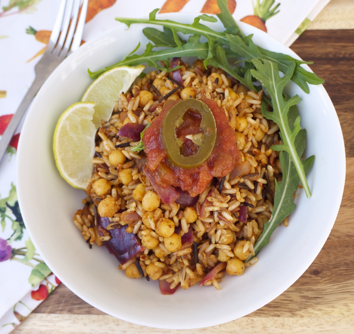 Curried Chickpea and Wild Rice Stir-fry