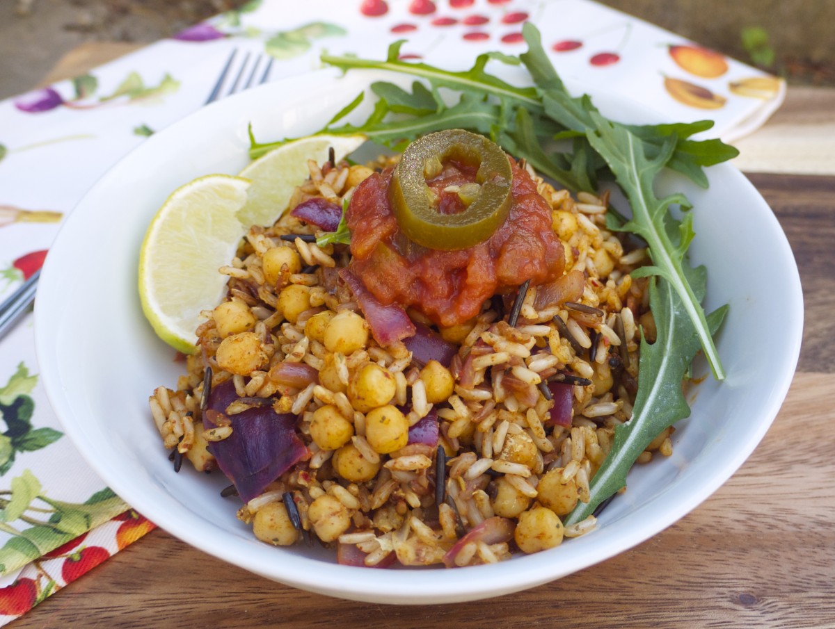 Curried Chickpea and Wild Rice Stir-fry