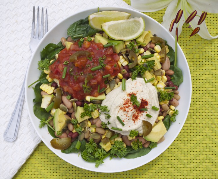 Mexican Salsa Salad with Sour Cashew Cream Rosanna Davison Nutrition