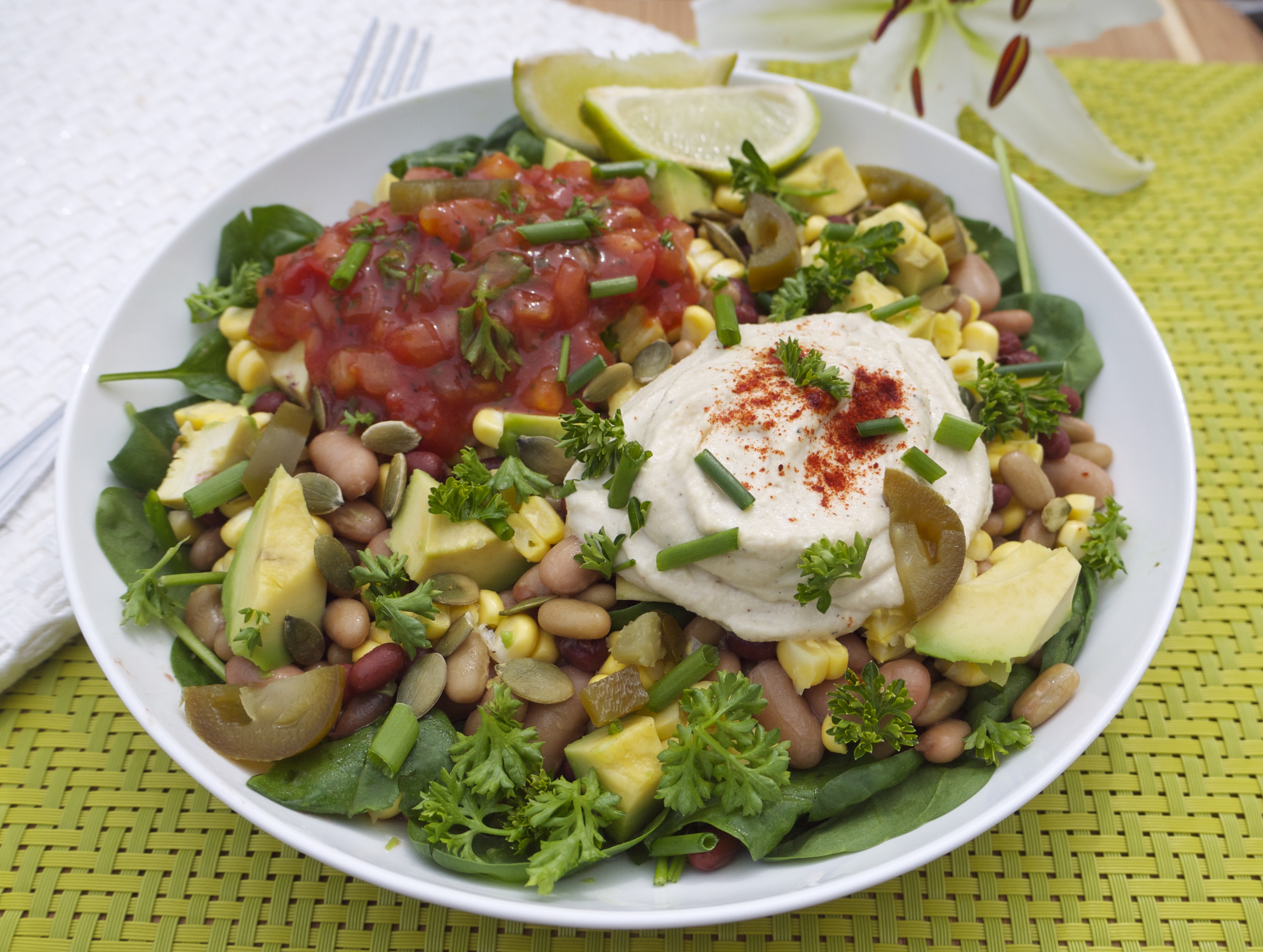 Mexican Salsa Salad with Sour Cashew Cream Rosanna Davison Nutrition