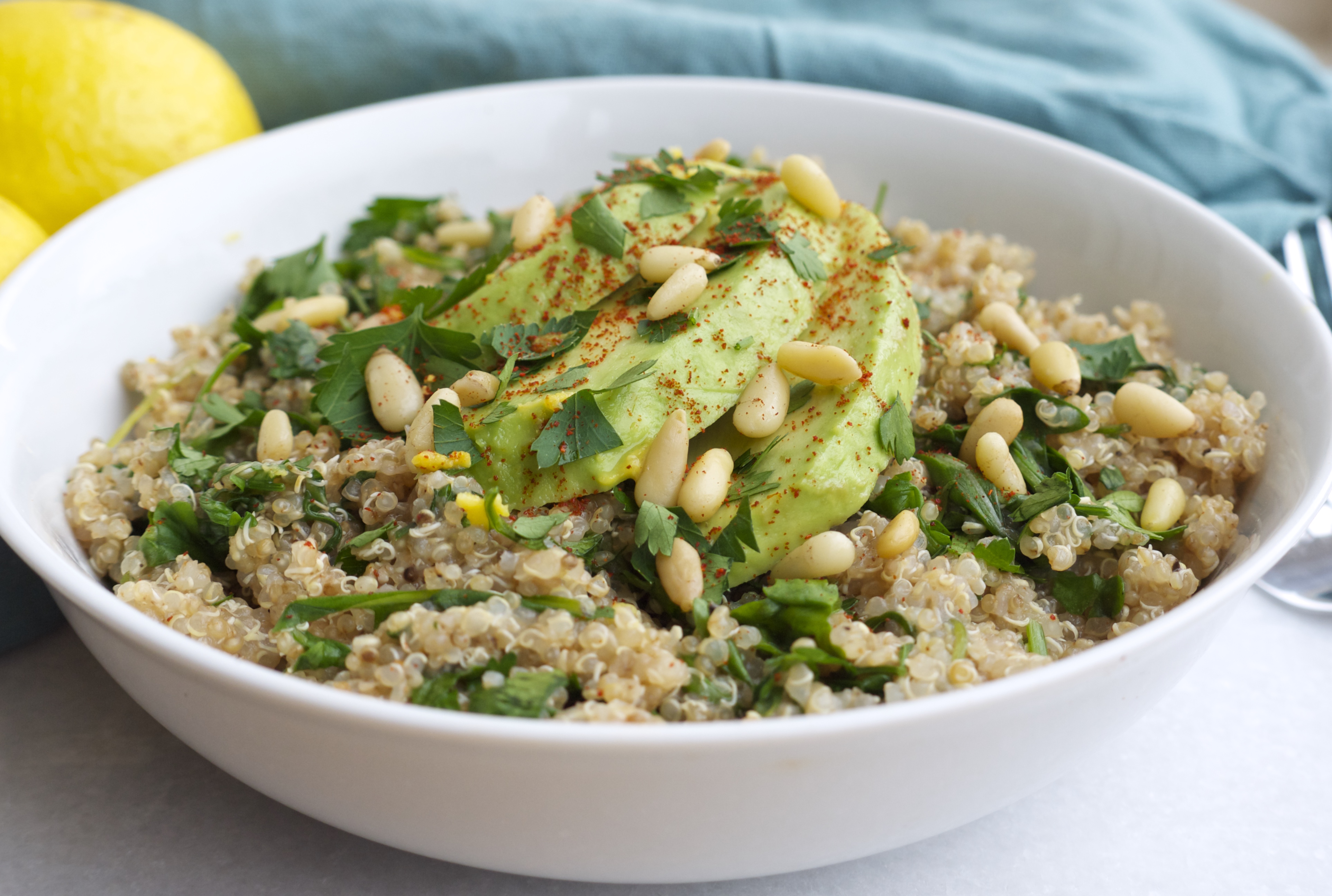 Lemon, Parsley and Avocado Quinoa - Rosanna Davison Nutrition