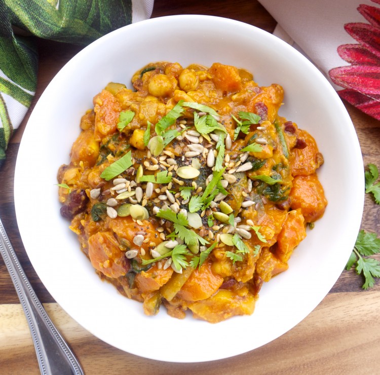 Chickpea, Kidney Bean and Spicy Tomato Vegetable Stew Rosanna Davison