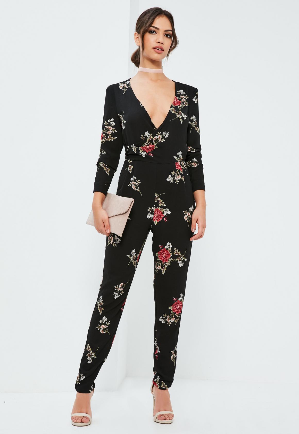 black-floral-wrap-printed-jumpsuit